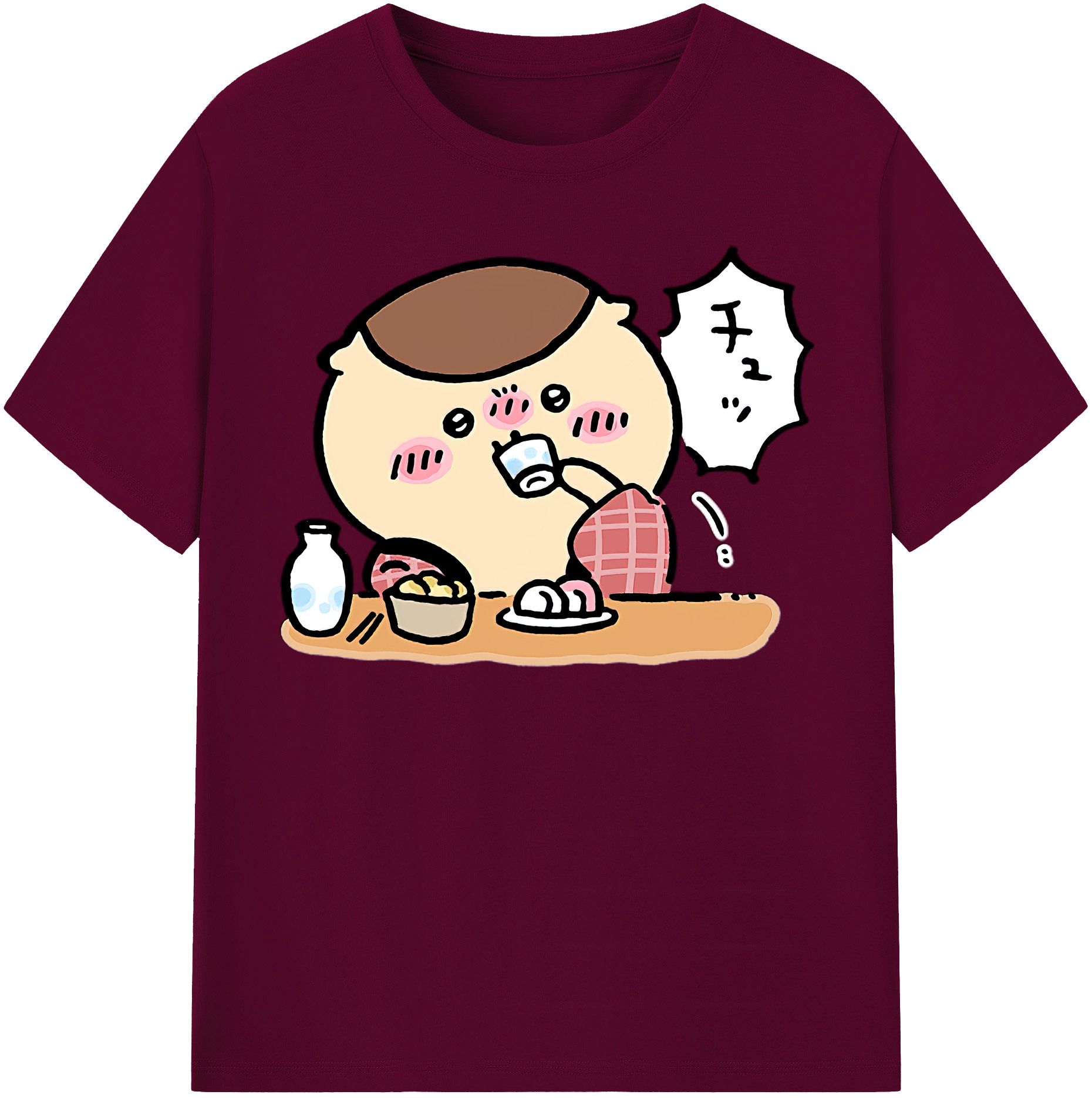 （画像用） ちいかわ くりまんじゅう Chii-kawa kuri manjū レディースカジュアルプリントTシャツ（綿100％）